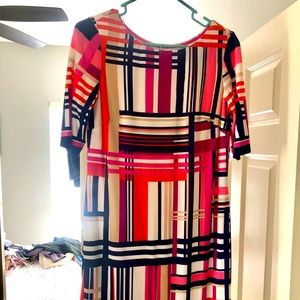 Eliza J back zip geometric dress 8